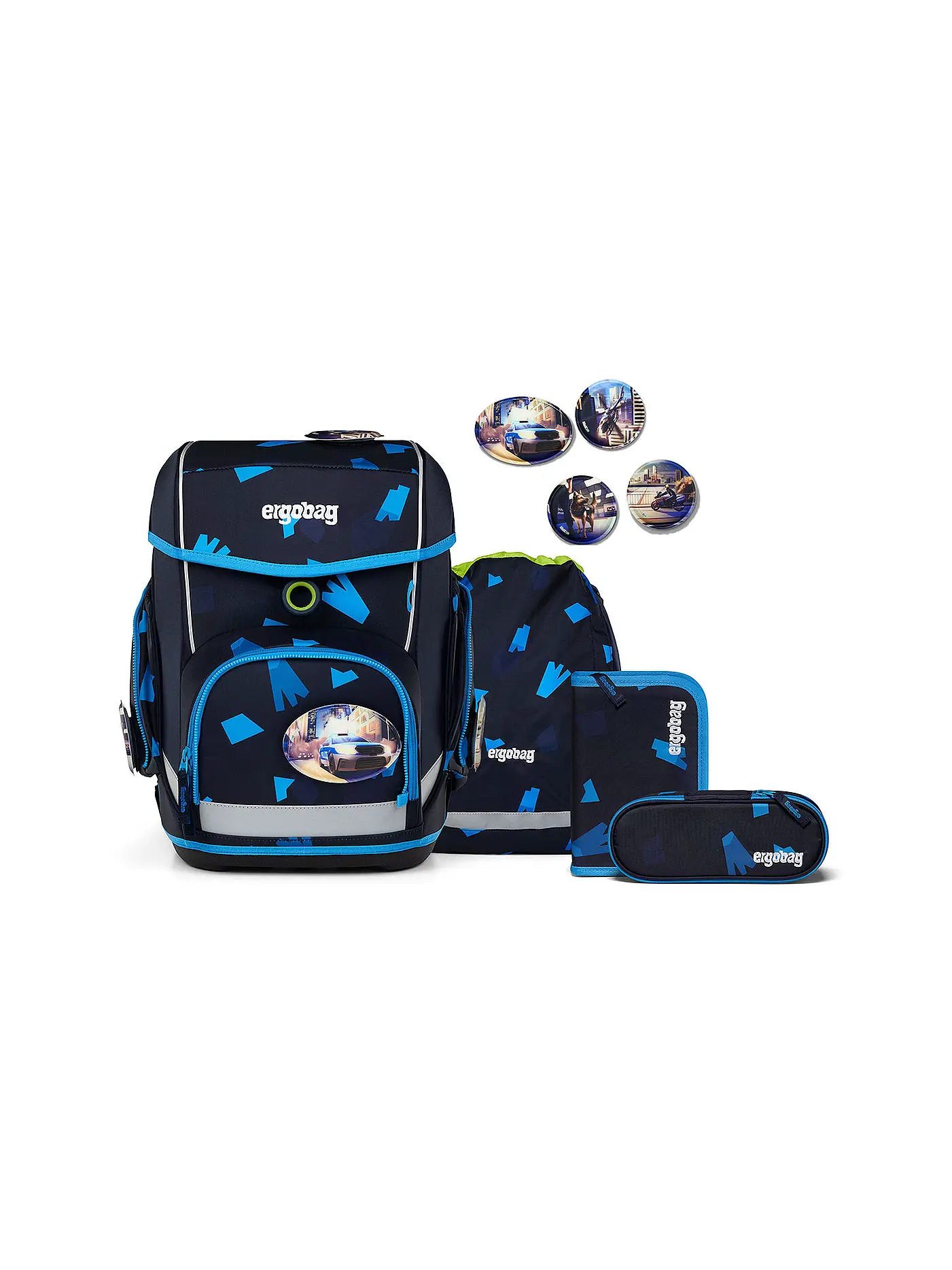 ERGOBAG | Schultasche Set 5tlg CUBO VerfolgBärjagd | 
